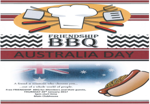 Australia Day Friendship BBQ