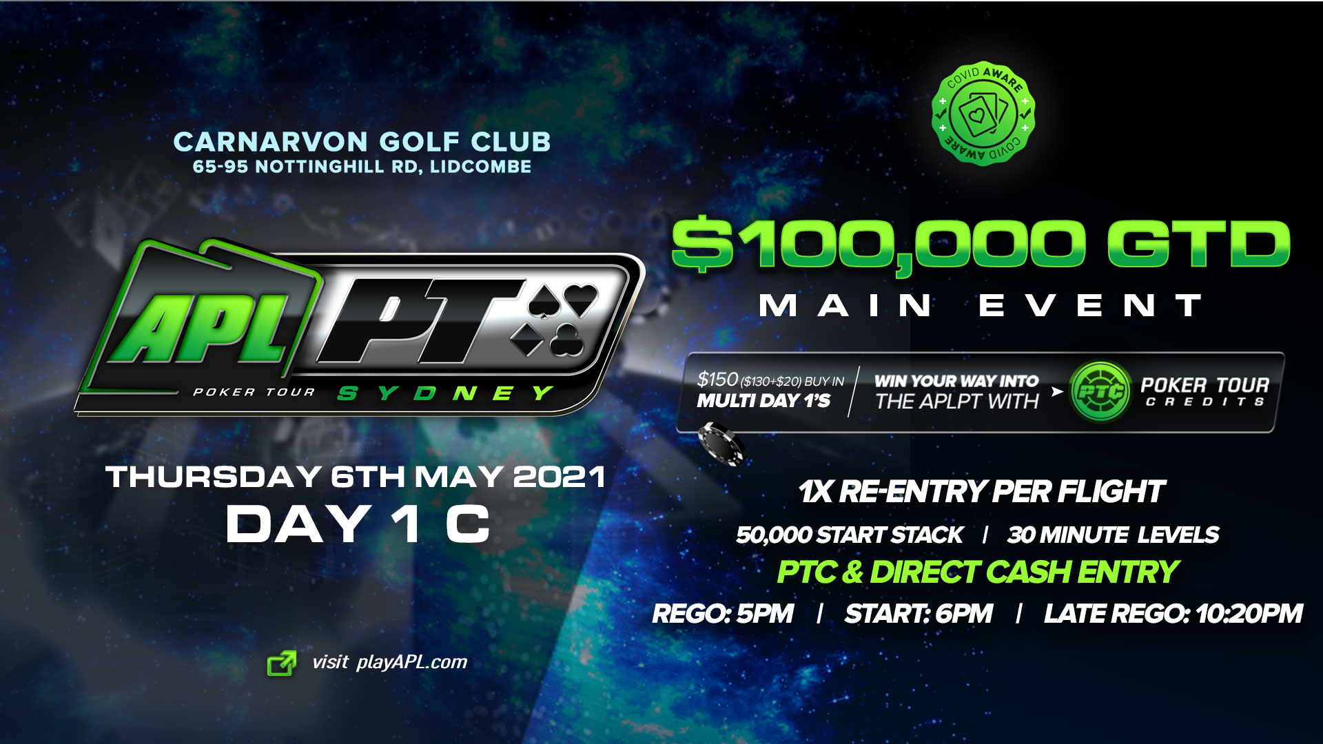 $100,000 GTD APLPT Sydney Main Event