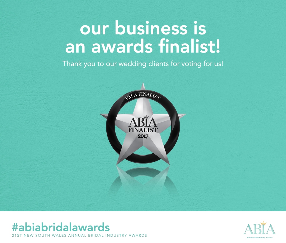 Australian Bridal Industry Academy Award Finalist