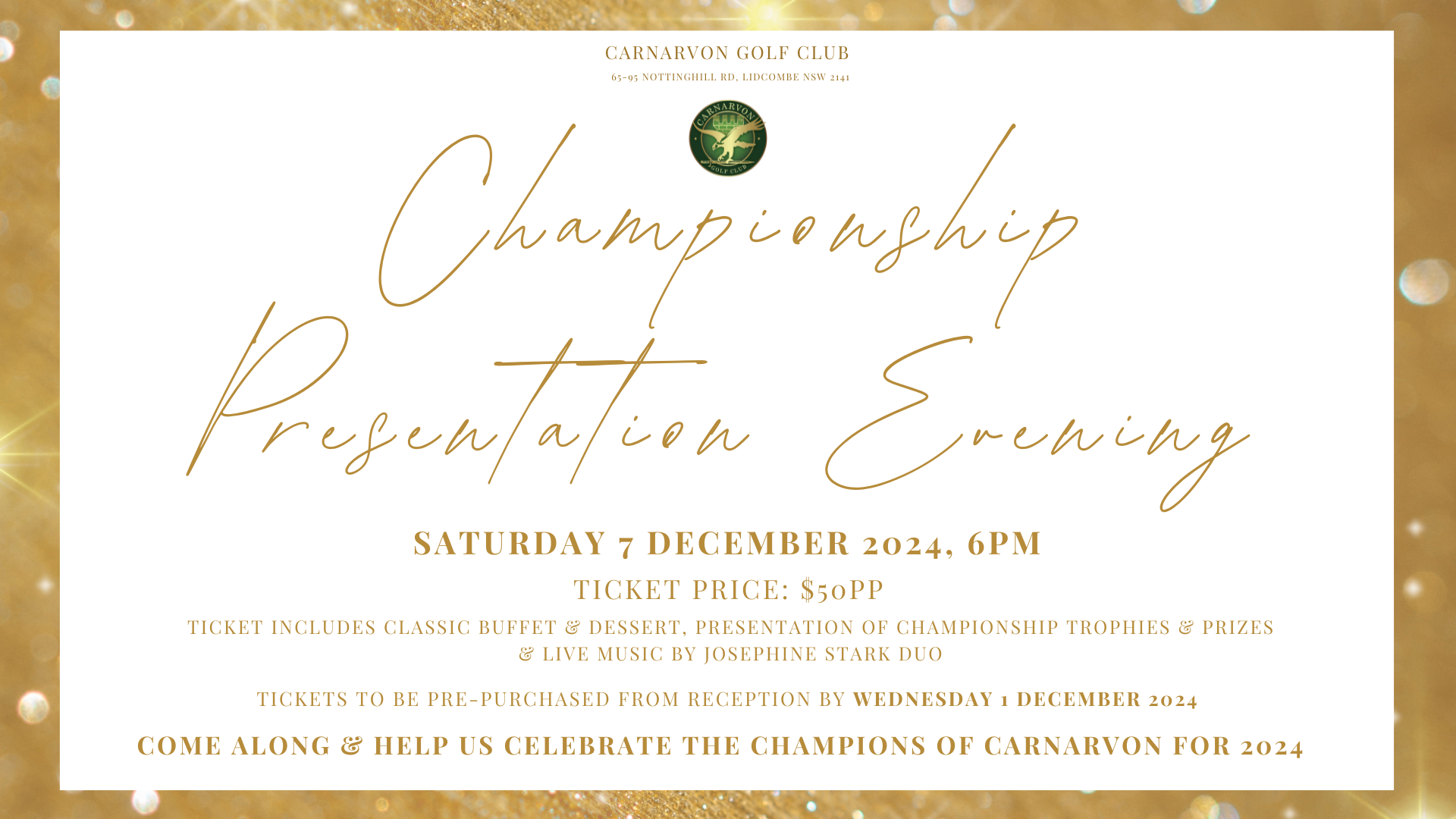 Championship Presentation Evening